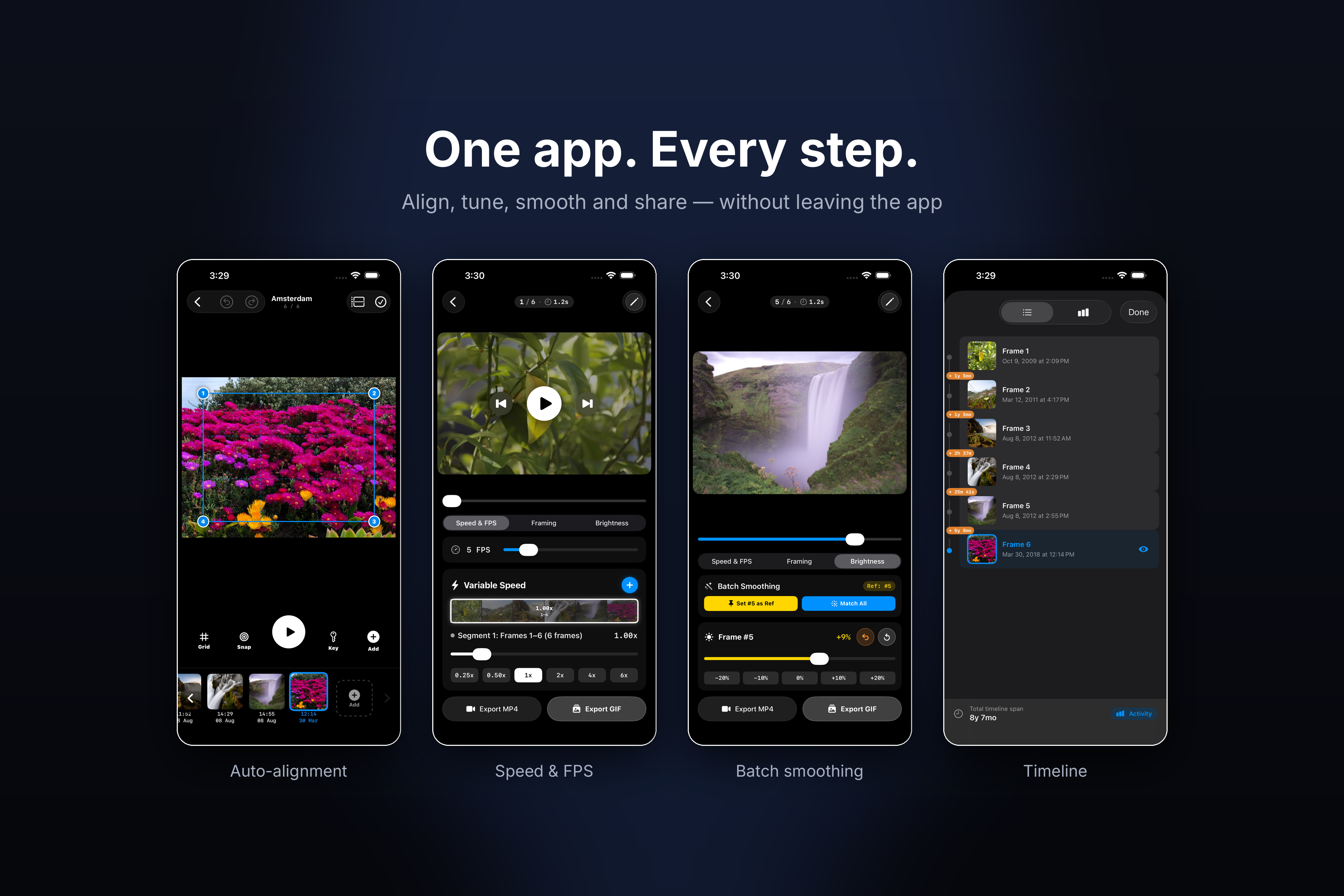Search v3 — four phones
