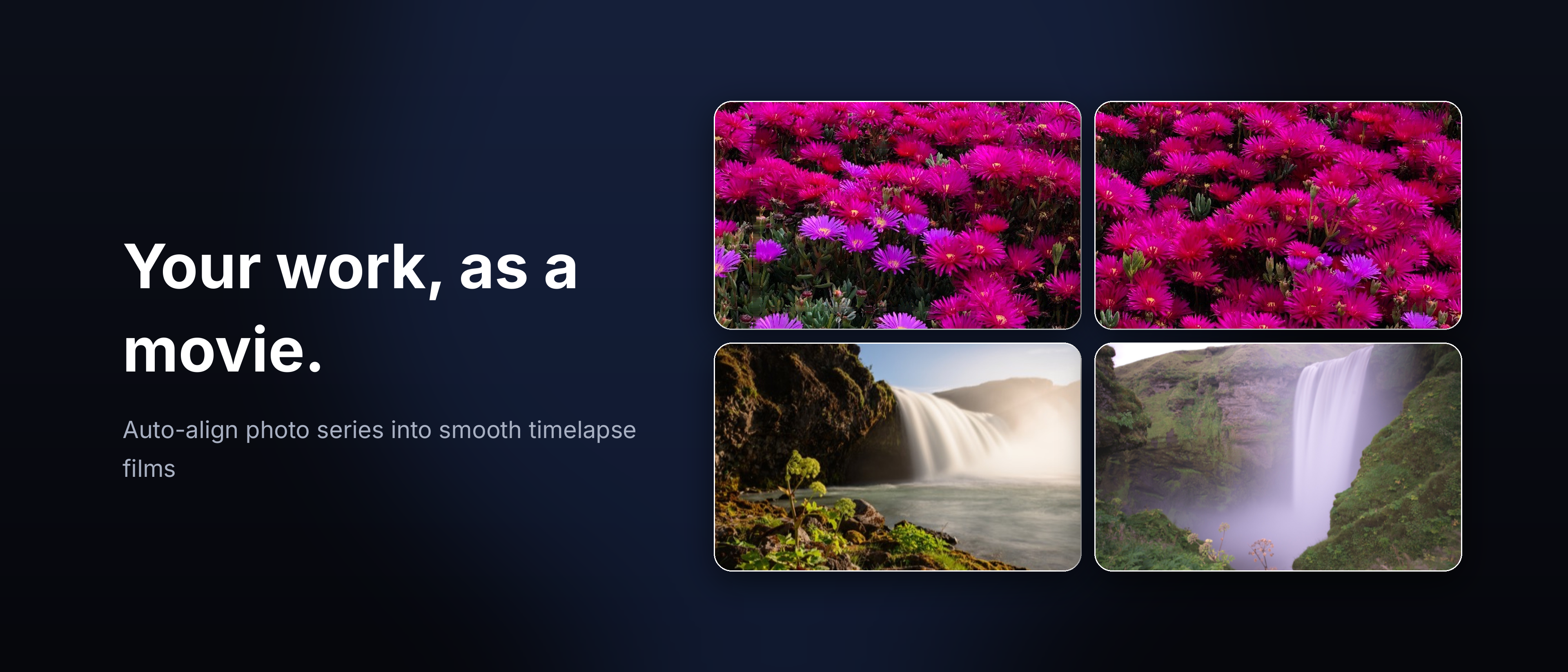 Header v2 — photo grid